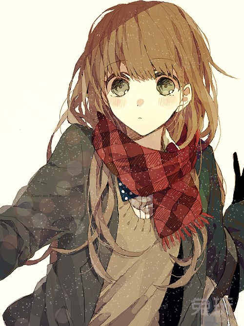 戴动漫的图片美围巾少女(15)(15/17)天使堕耽美漫画图片