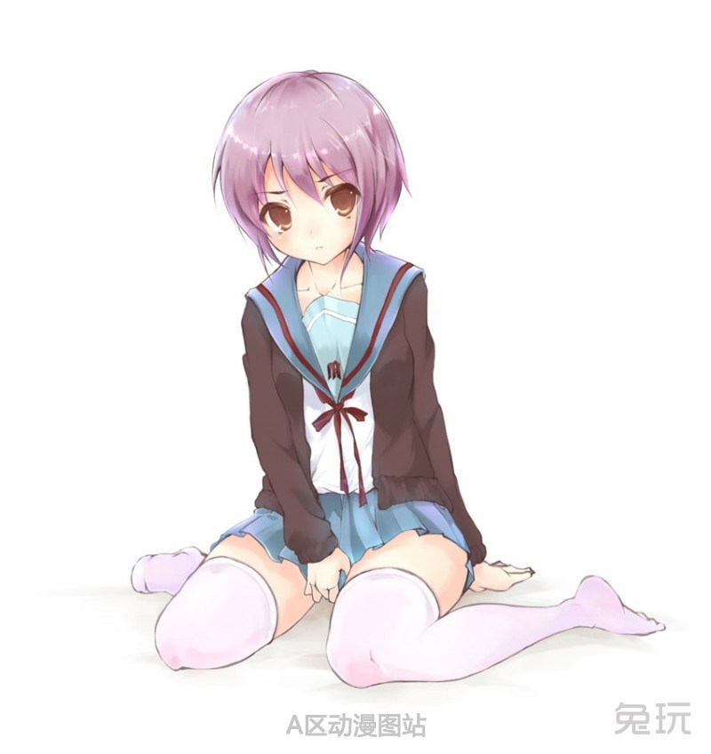 分开腿坐的动漫美少女图片(19)( 19/20 )