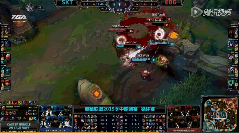 【msi回顾】小组赛skt vs edg 多兰引发的血案(9)