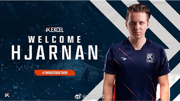 原G2战队AD选手Hjarnan加盟欧洲EXCEL战队