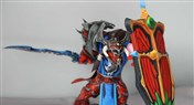 魔兽玩家手工软陶：帅气的牛头人防御战士