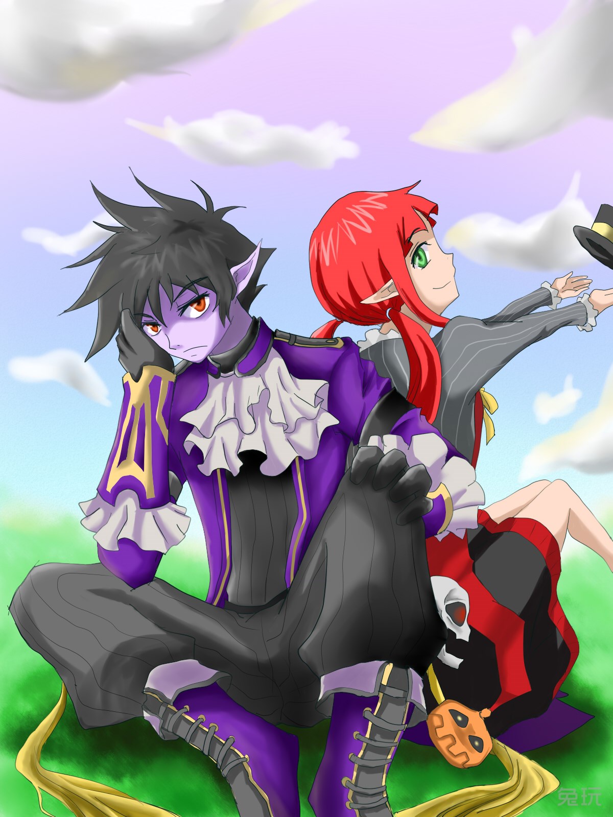 dnf同人美图精选系列 男女法男女枪cp同人(11)