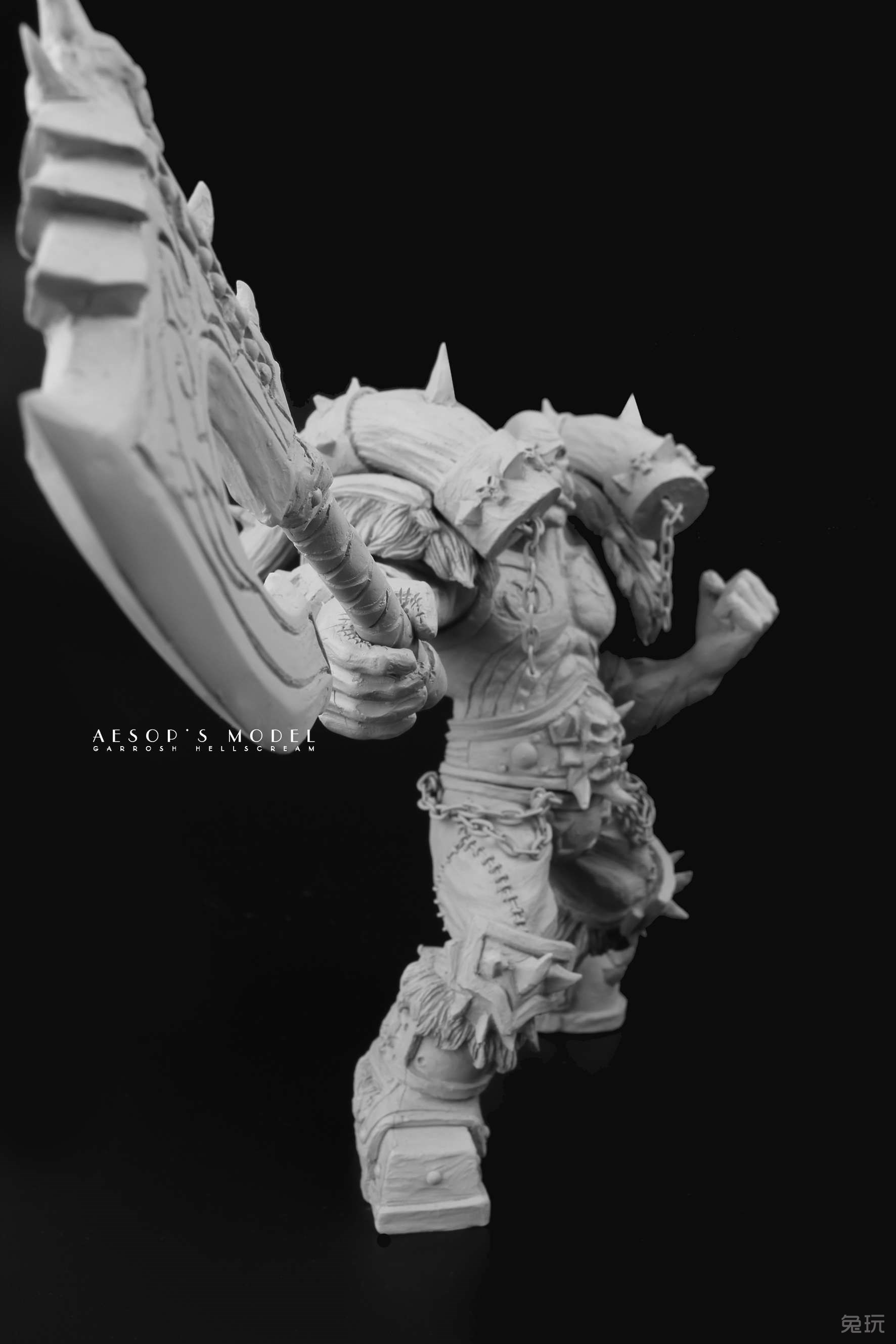 魔兽手工制作:地狱咆哮加尔鲁什树脂模型(5)