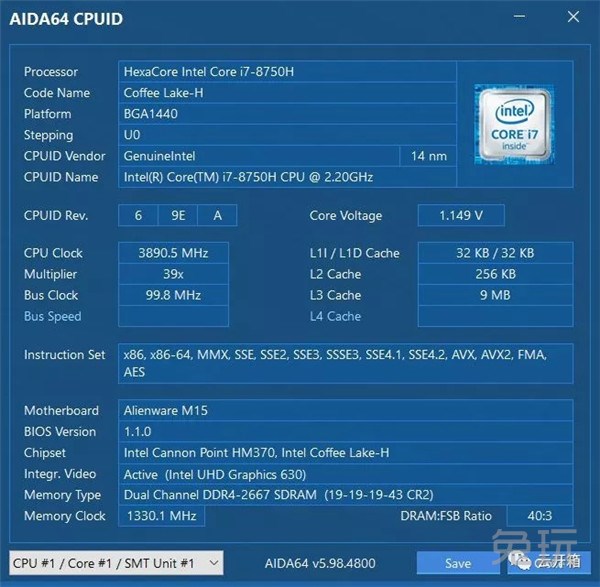 资讯 正文 cpu部分,一颗板载的6核心i7-8750h,相比于之前的i7-7700hq